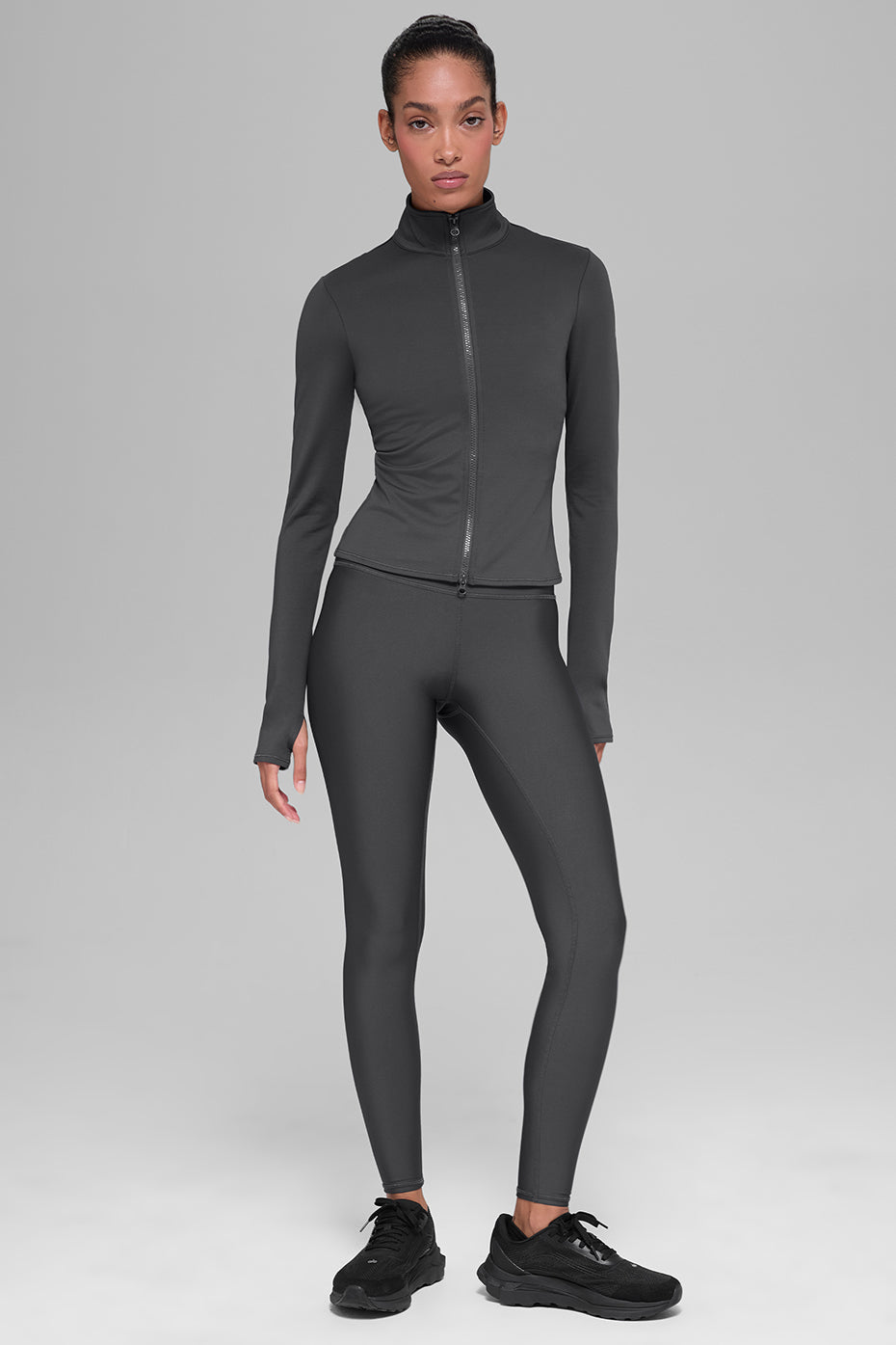 alo Airlift Winter Warm Radiant Full-Zip Jacket - Anthracite