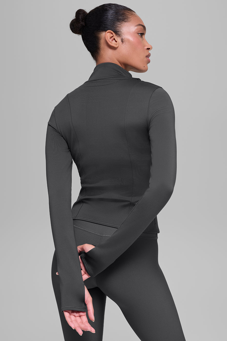 alo Airlift Winter Warm Radiant Full-Zip Jacket - Anthracite