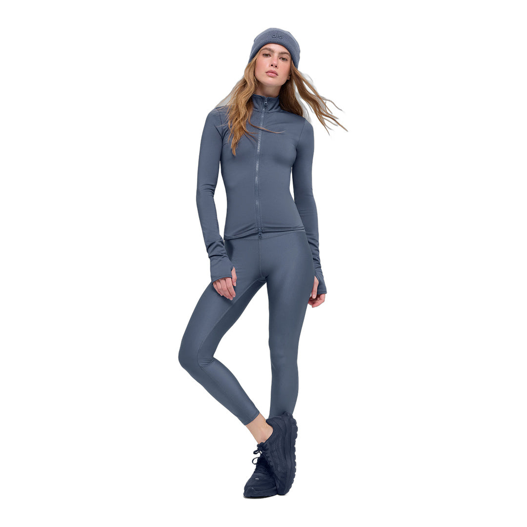 alo Airlift Winter Warm Radiant Full-Zip Jacket - Bluestone