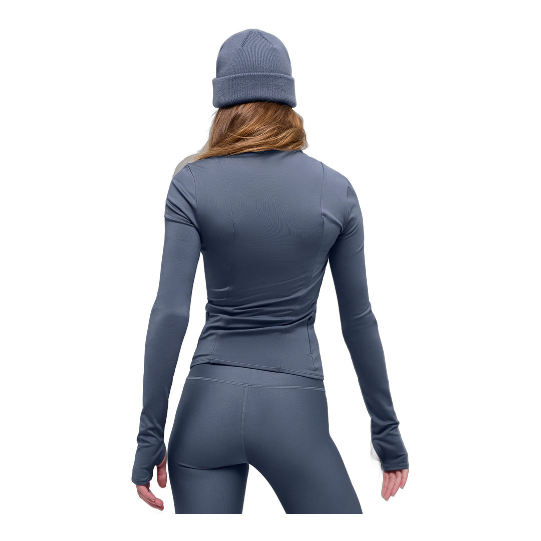 alo Airlift Winter Warm Radiant Full-Zip Jacket - Bluestone
