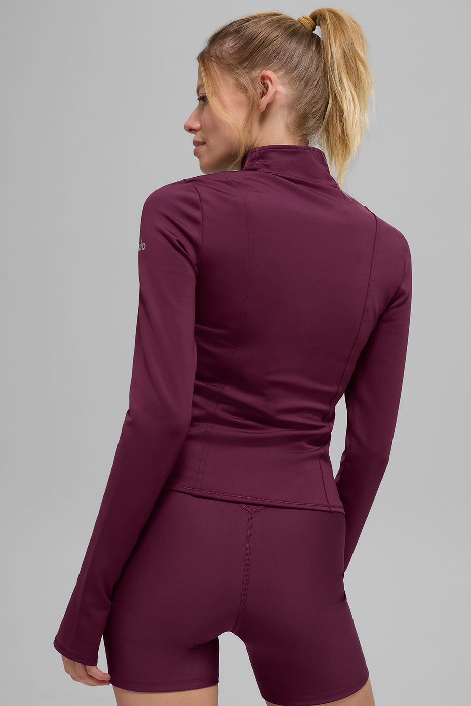 alo Airlift Winter Warm Radiant Full-Zip Jacket - Burgundy