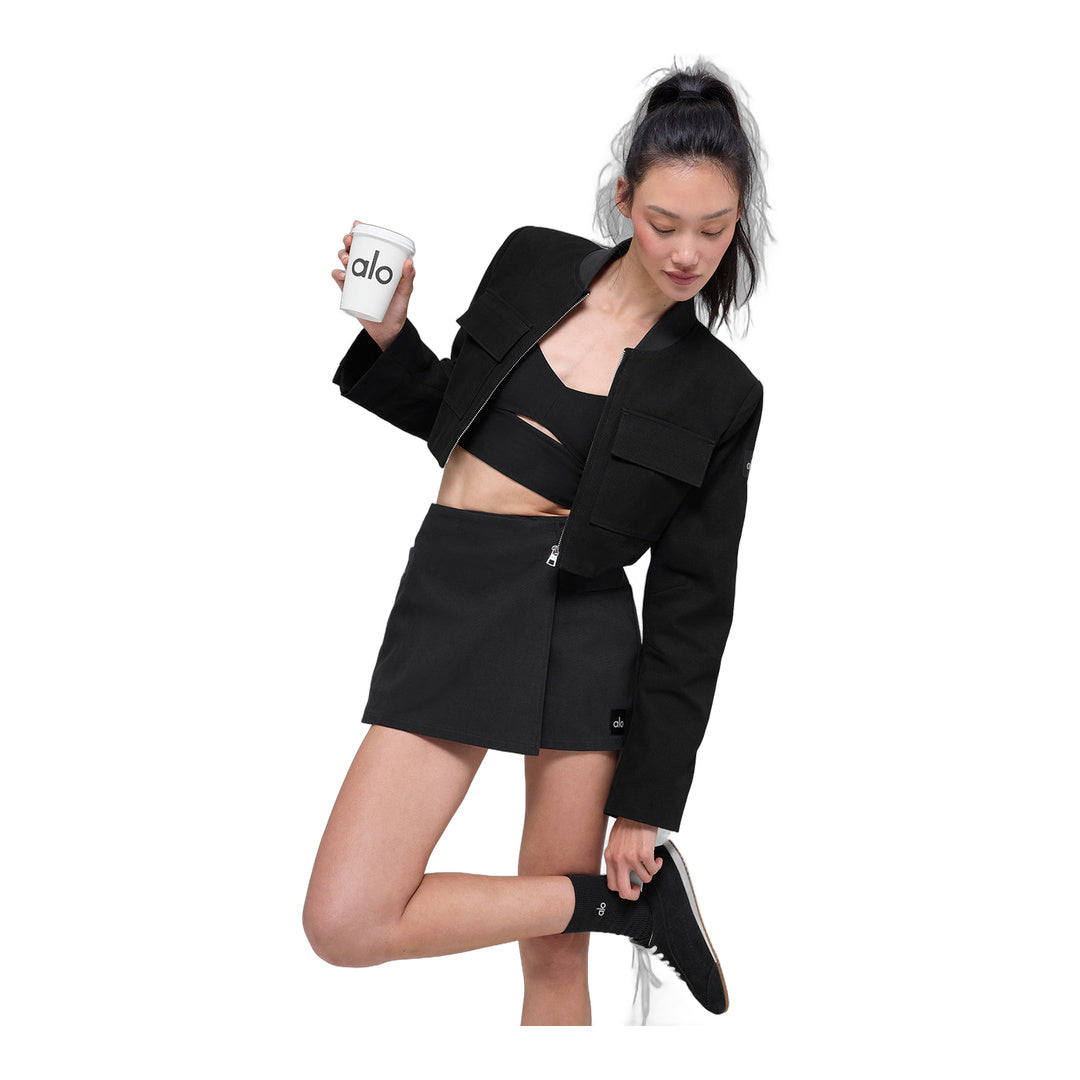alo Cropped Main Character Jacket - Black