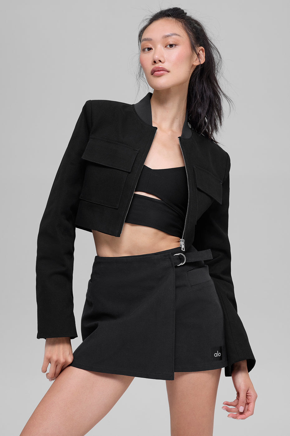 alo Cropped Main Character Jacket - Black
