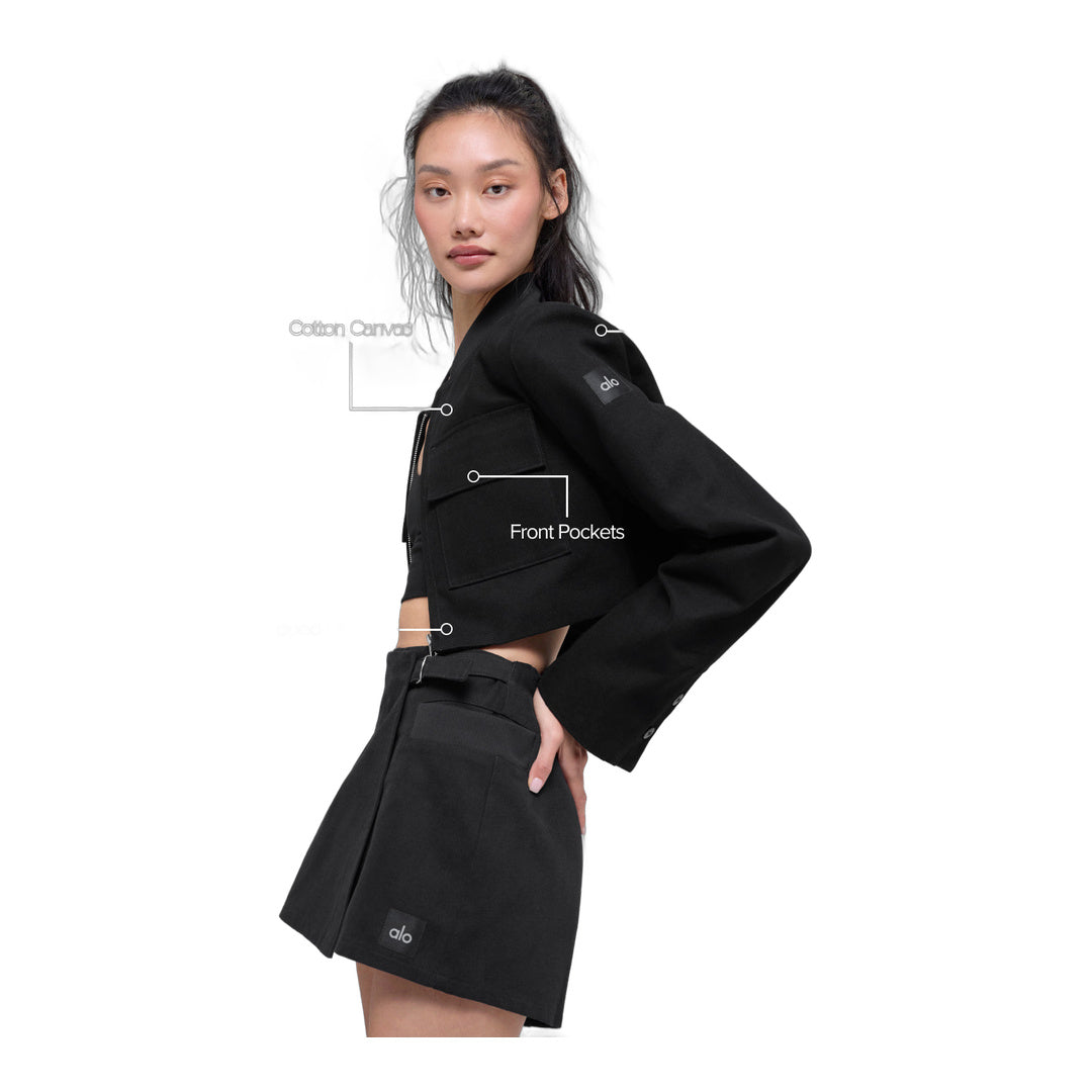 alo Cropped Main Character Jacket - Black