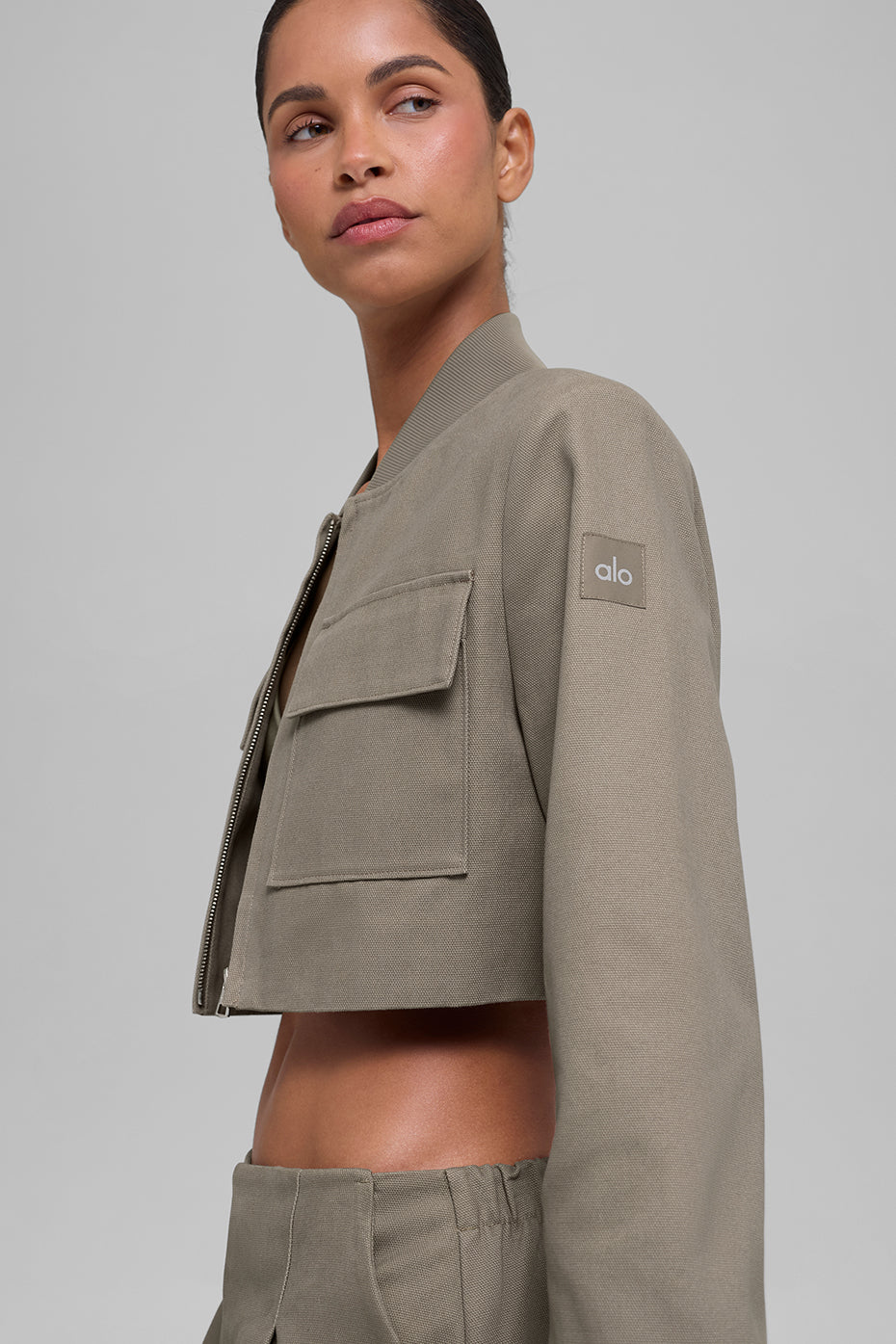 alo Cropped Main Character Jacket - Light Cocoa