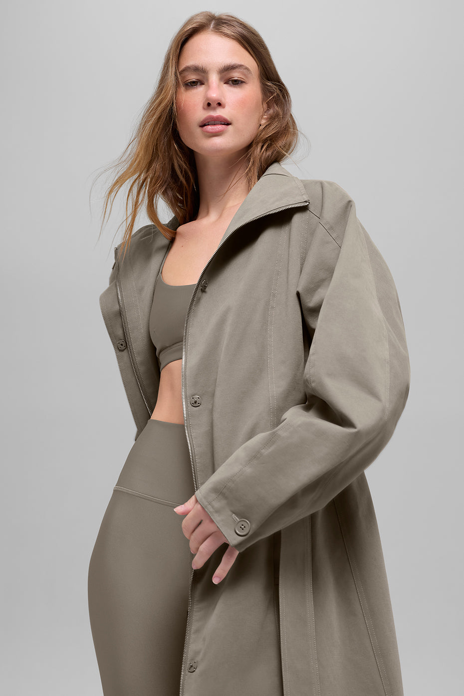 alo Journey Trench Coat - Light Cocoa