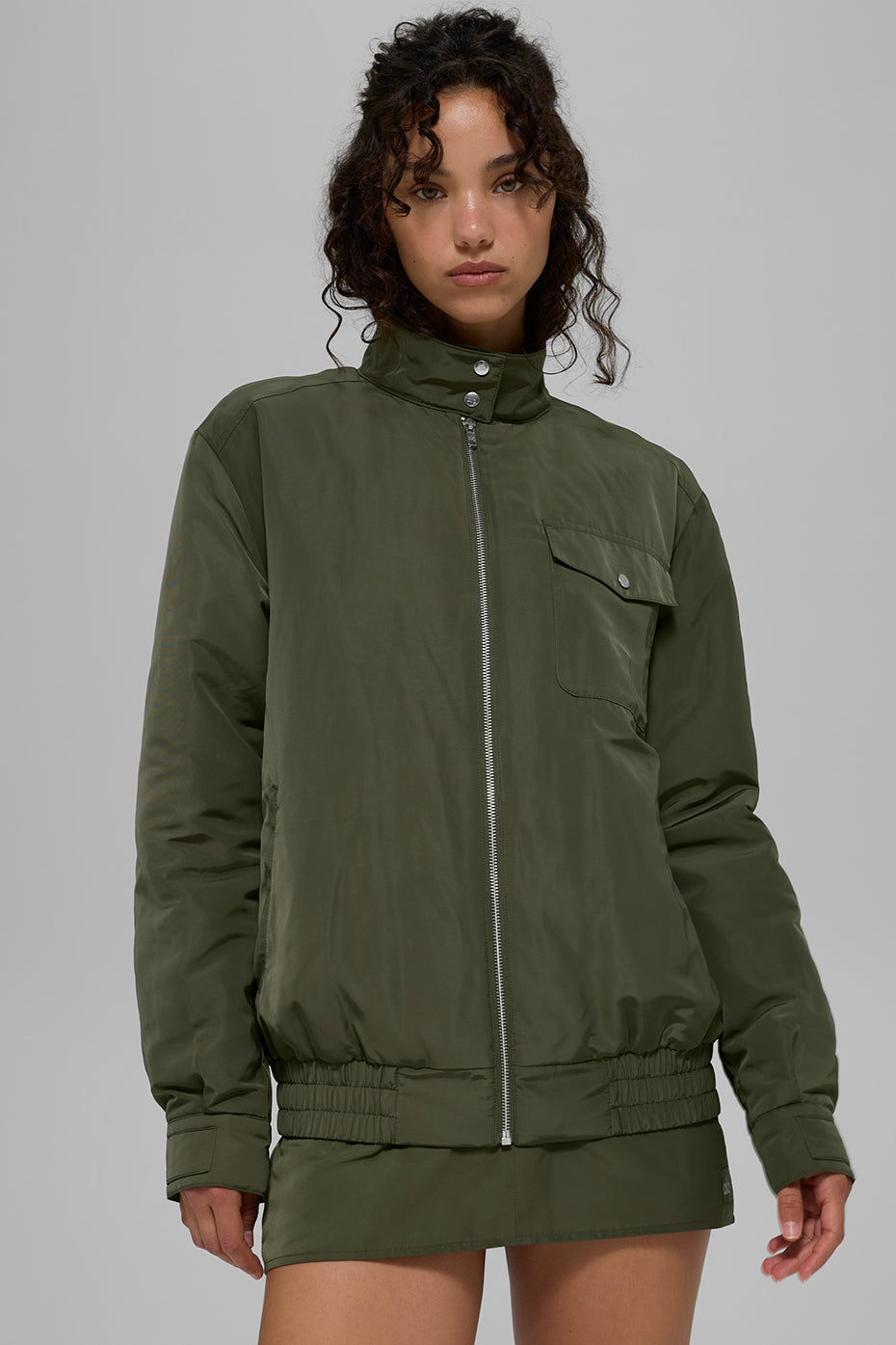 alo Work It Bomber - Green Olive