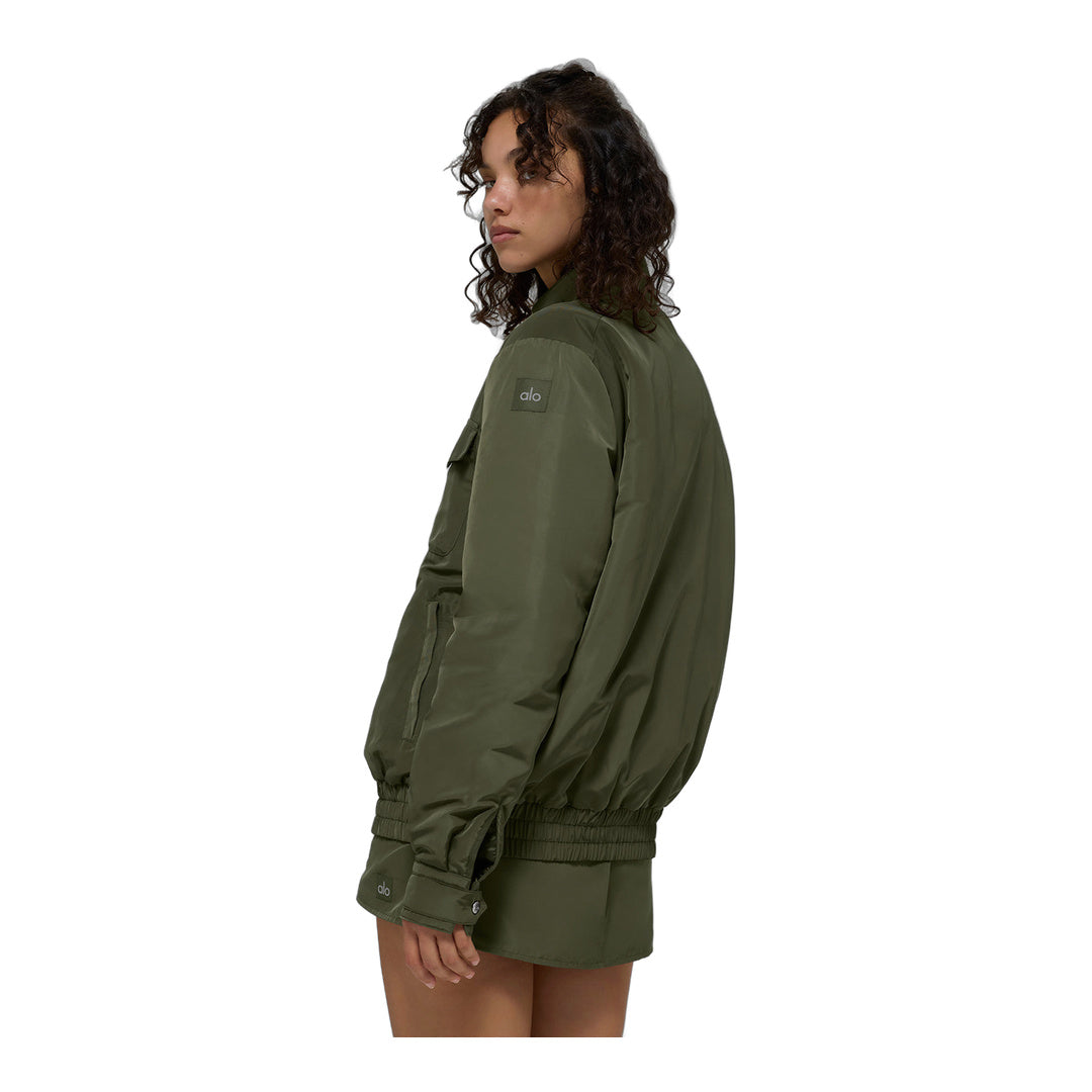 alo Work It Bomber - Green Olive
