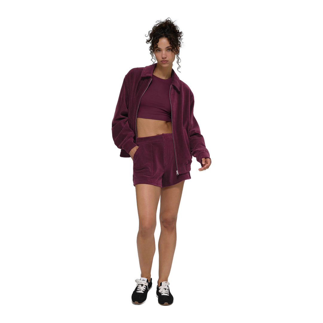 alo Micro Corduroy On Duty Jacket - Burgundy