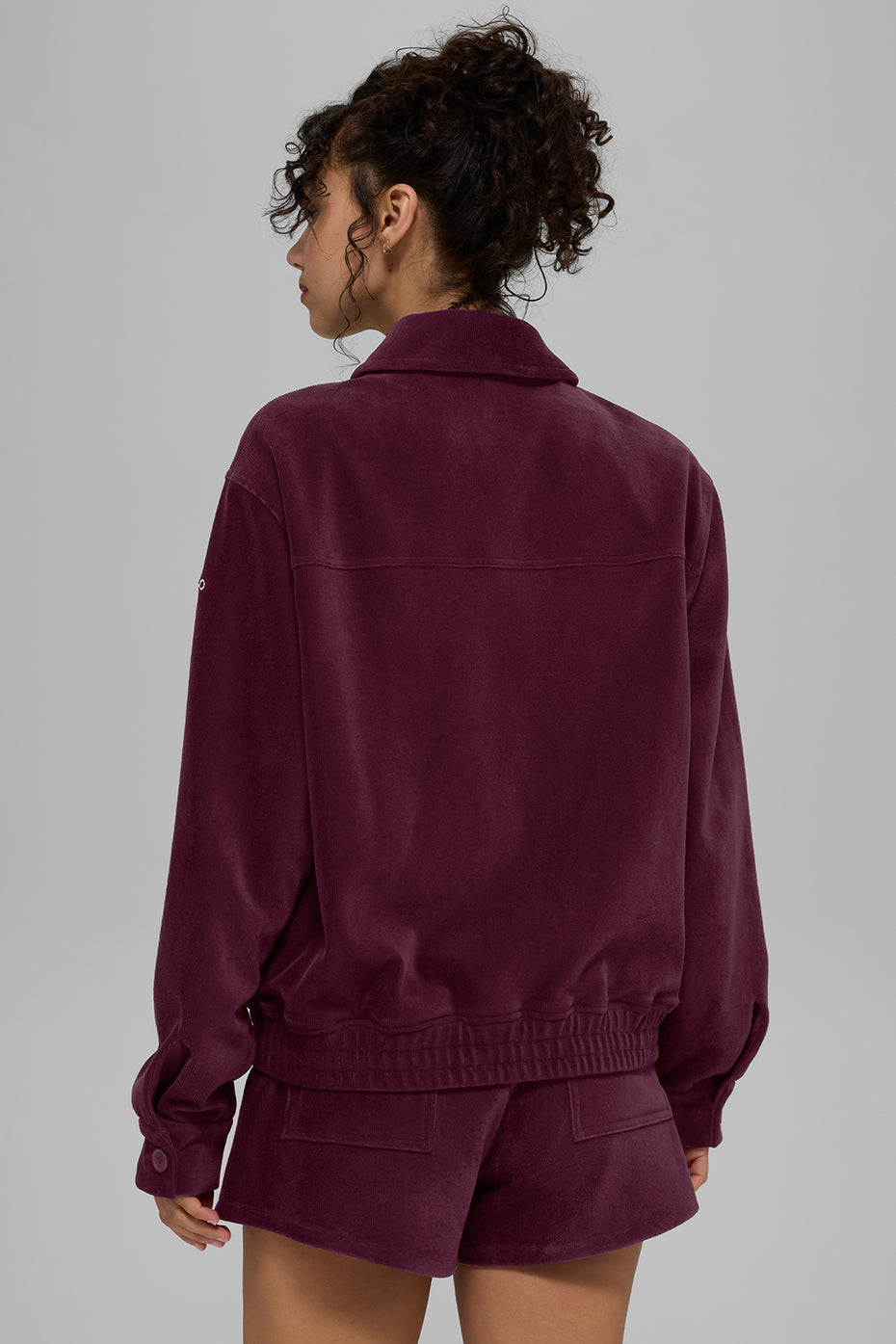 alo Micro Corduroy On Duty Jacket - Burgundy