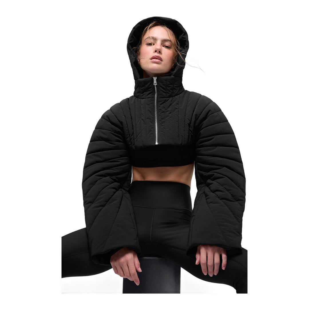 alo Quilted Starlight Puffer Shrug - Black