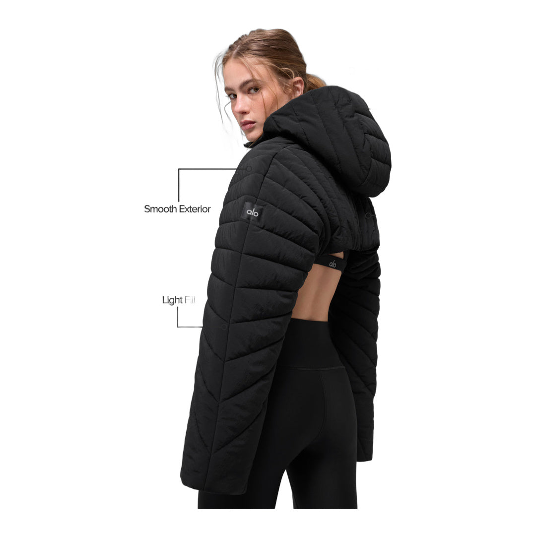 alo Quilted Starlight Puffer Shrug - Black