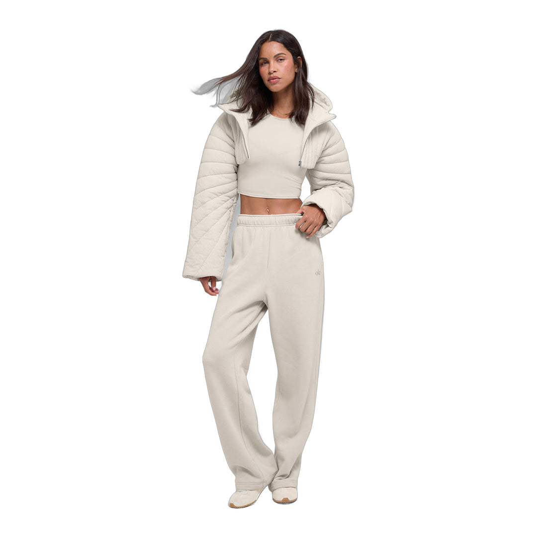 alo Quilted Starlight Puffer Shrug - Bone