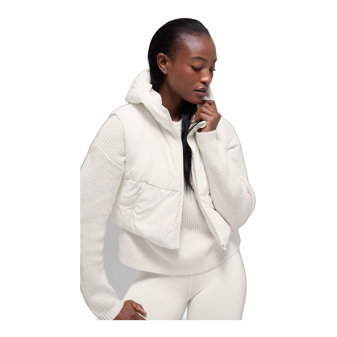 alo Fast Lane Puffer Vest - Ivory