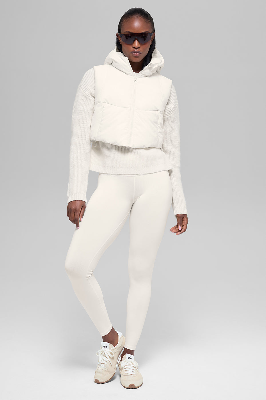 alo Fast Lane Puffer Vest - Ivory