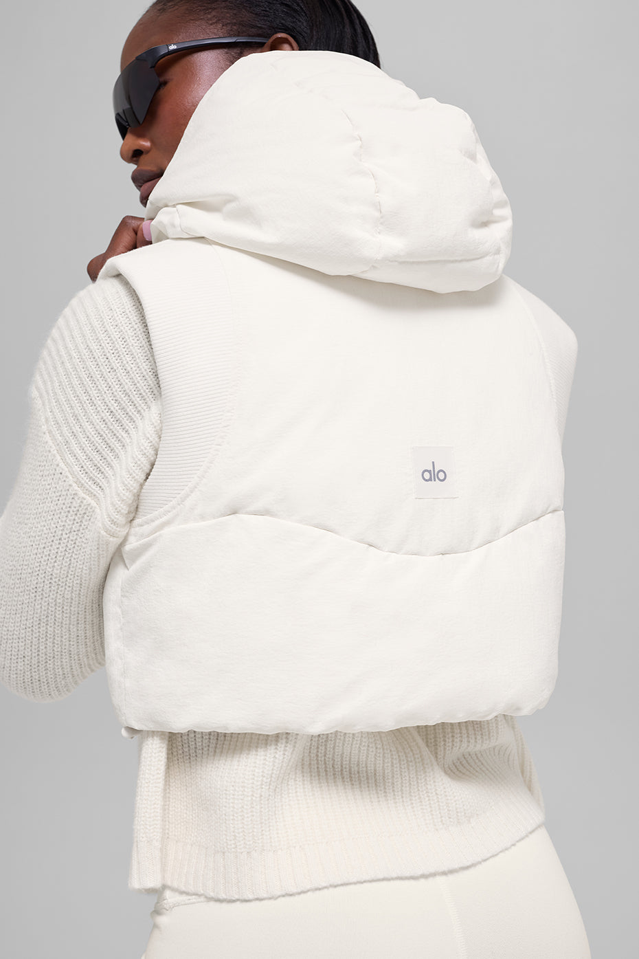 alo Fast Lane Puffer Vest - Ivory