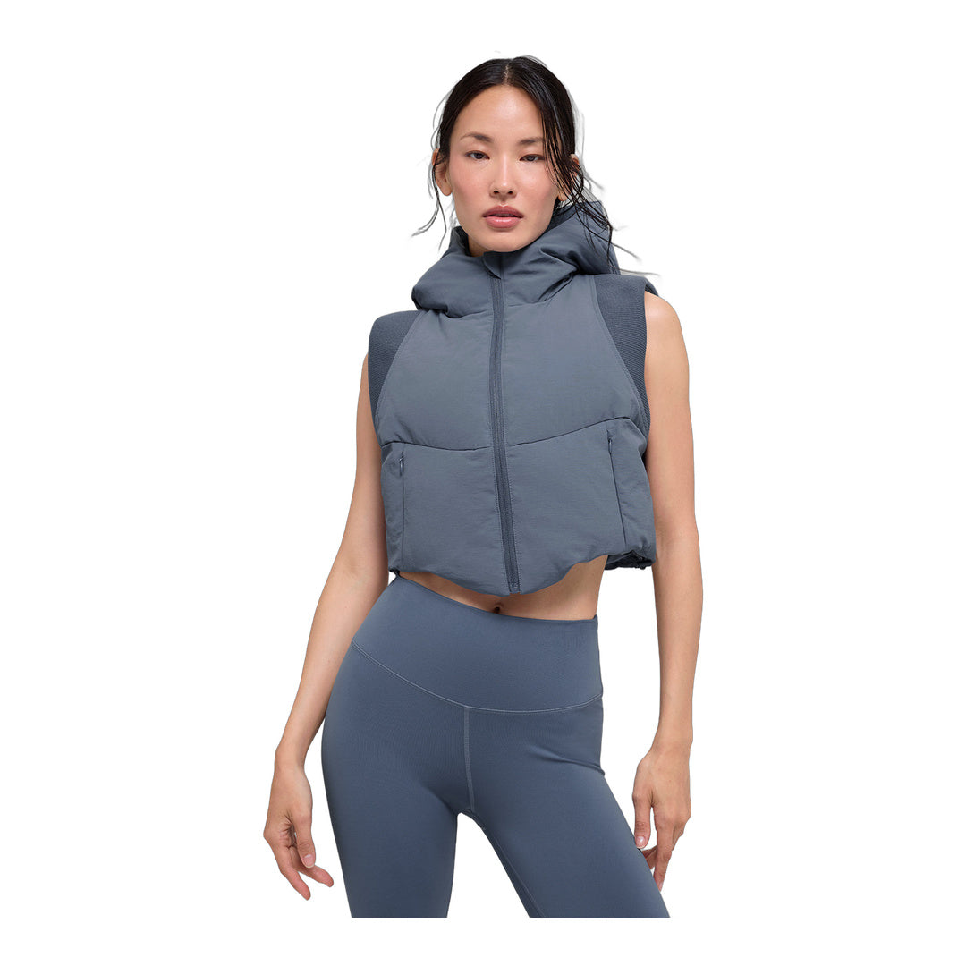 alo Fast Lane Puffer Vest - Bluestone