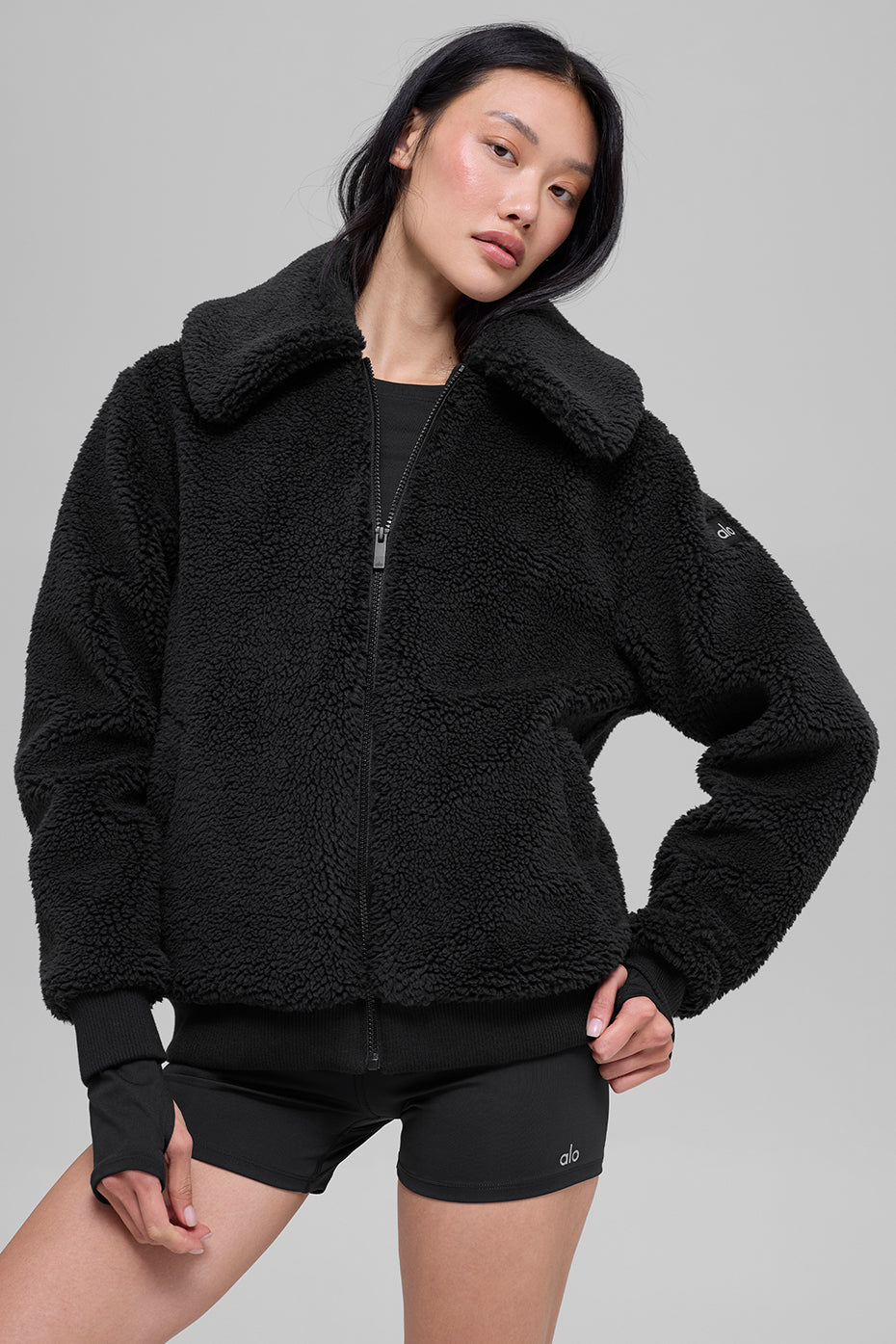 alo Sherpa Downtown Jacket - Black