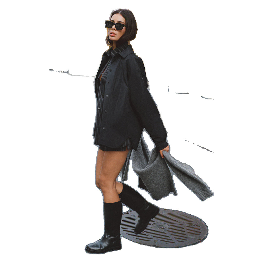 ALO Socialite Shacket - Black