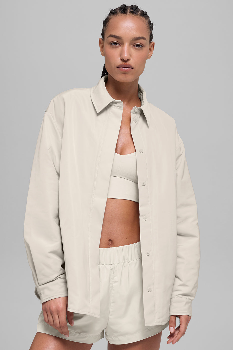 alo Socialite Shacket - Bone