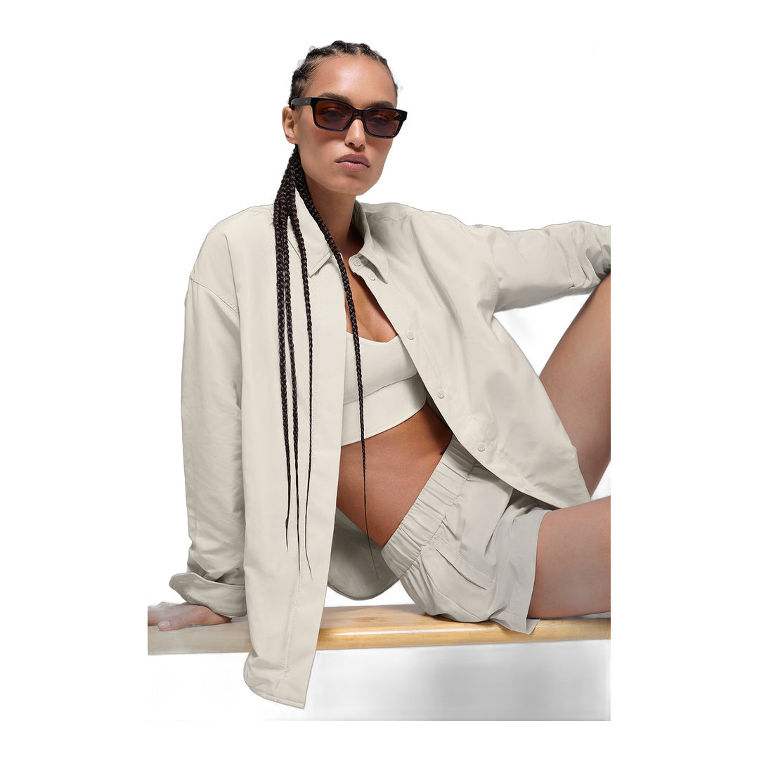 alo Socialite Shacket - Bone