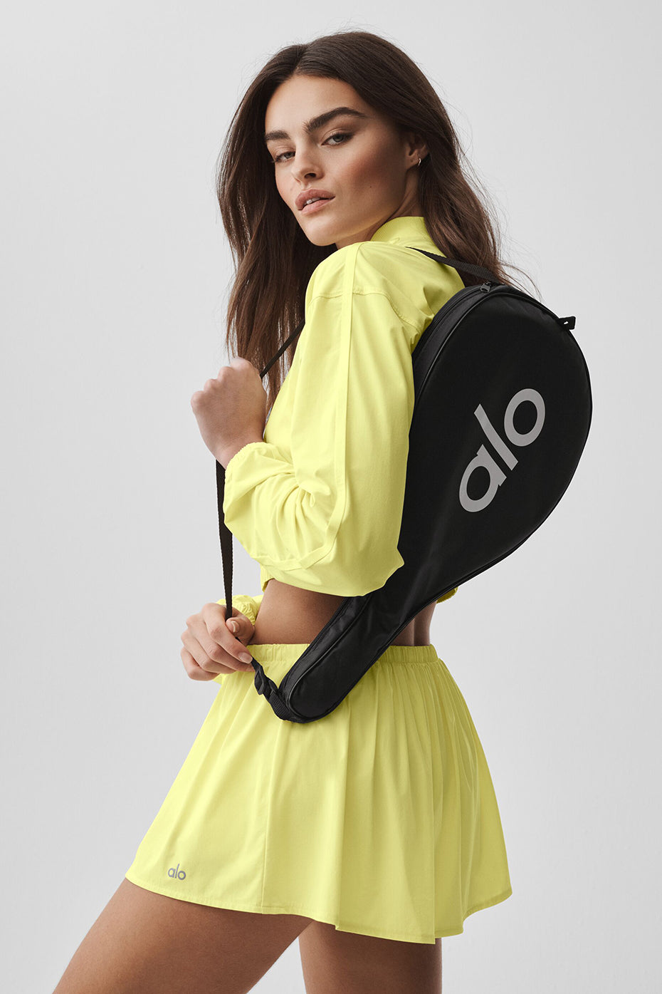 alo Cropped Breezy Full-Zip Cover Up - Sunshine