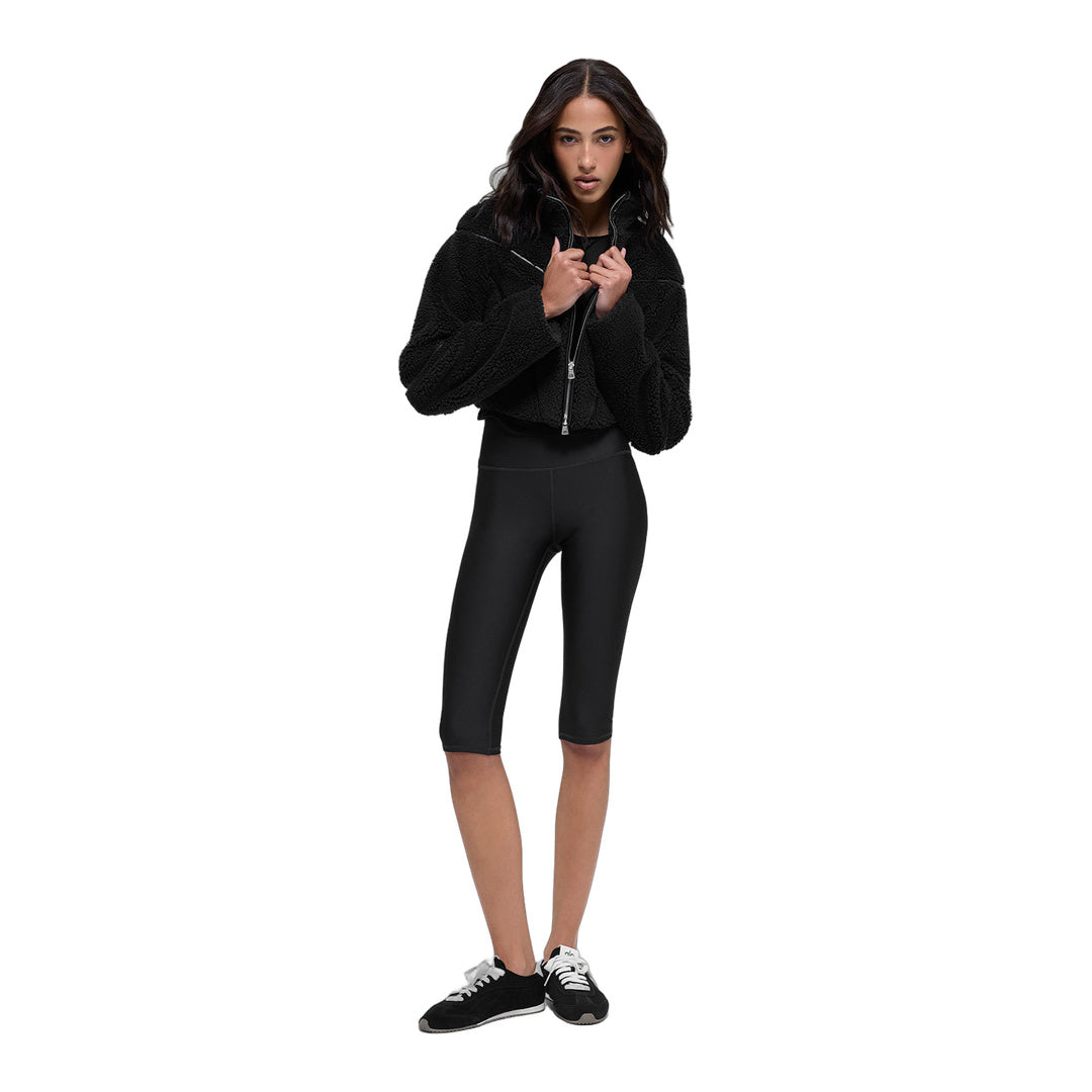alo Sherpa Cropped Slope Side Jacket - Black