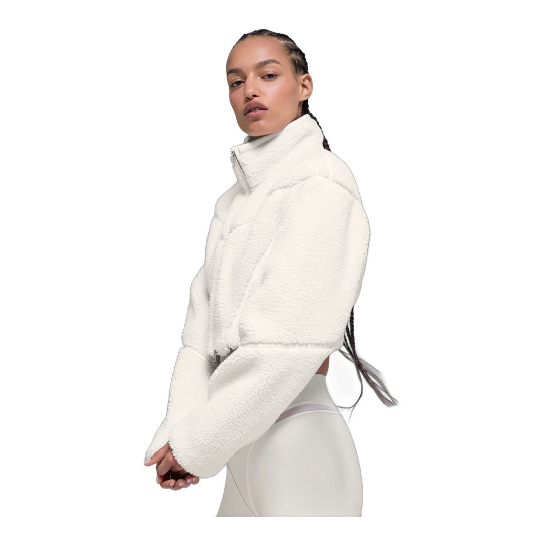 alo Sherpa Cropped Slope Side Jacket - Ivory