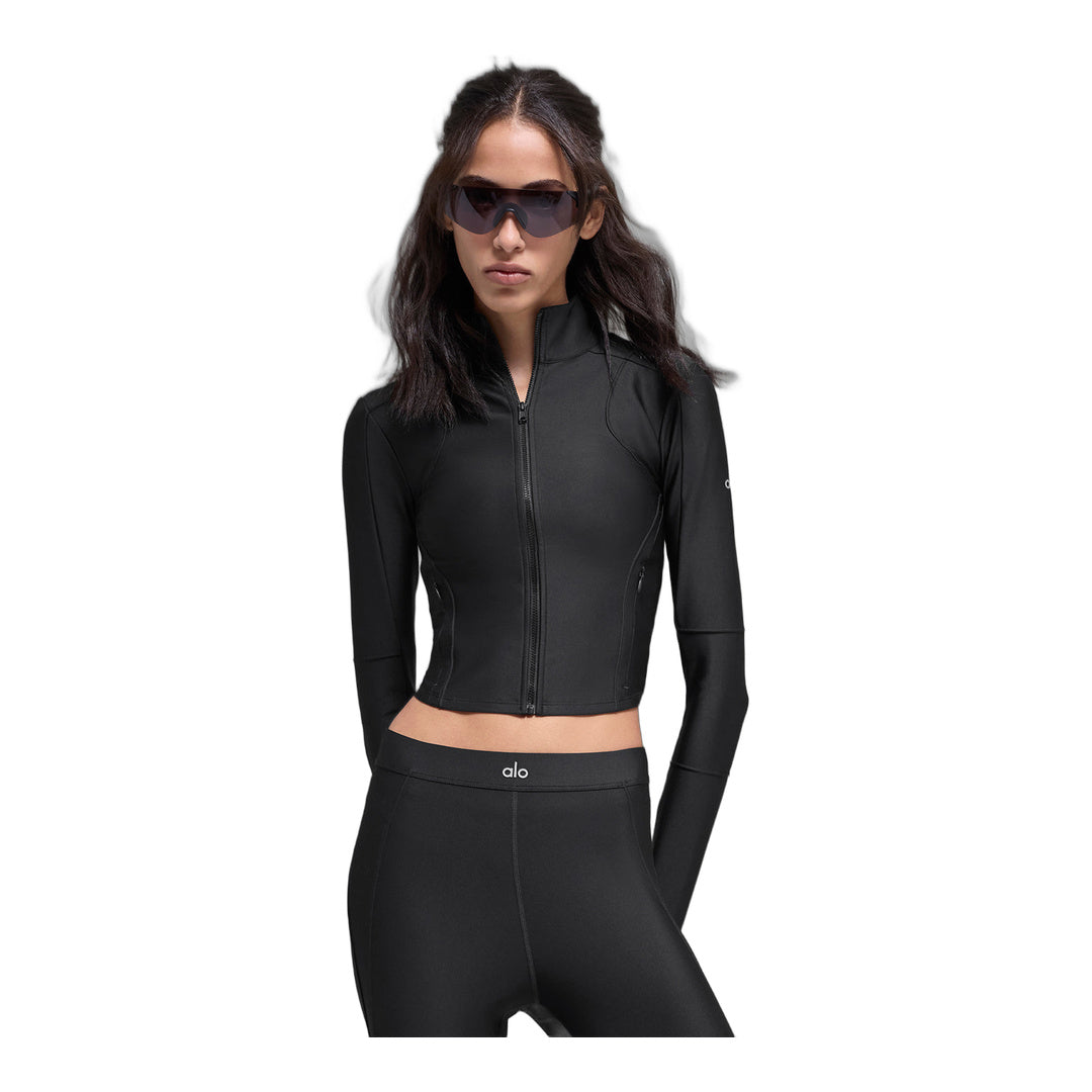 alo Airlift Ignite Zip Up Jacket - Black