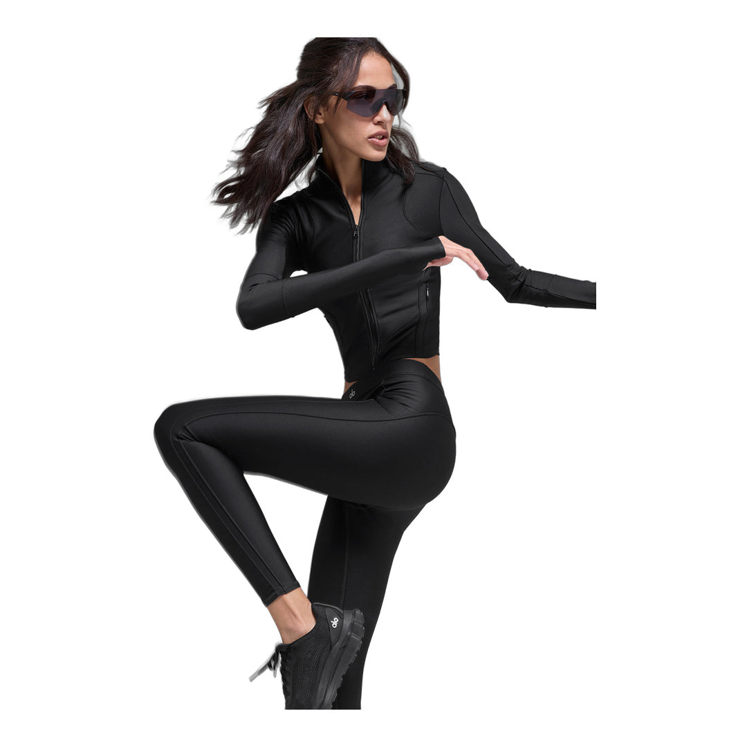 alo Airlift Ignite Zip Up Jacket - Black
