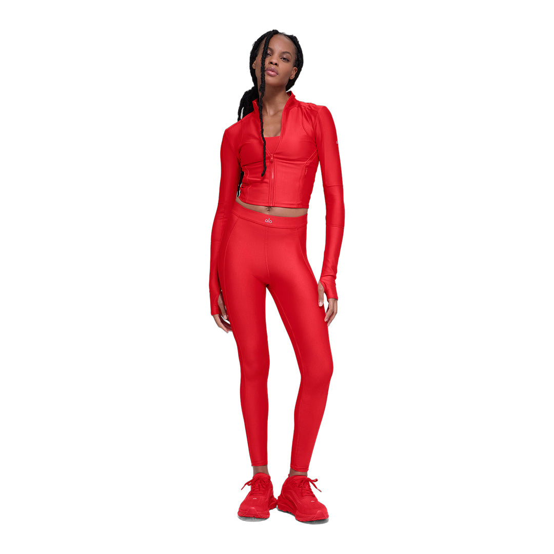 alo Airlift Ignite Zip Up Jacket - Bright Red
