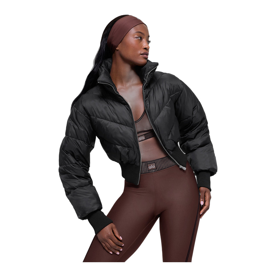 alo Cropped Atmosphere Puffer - Black