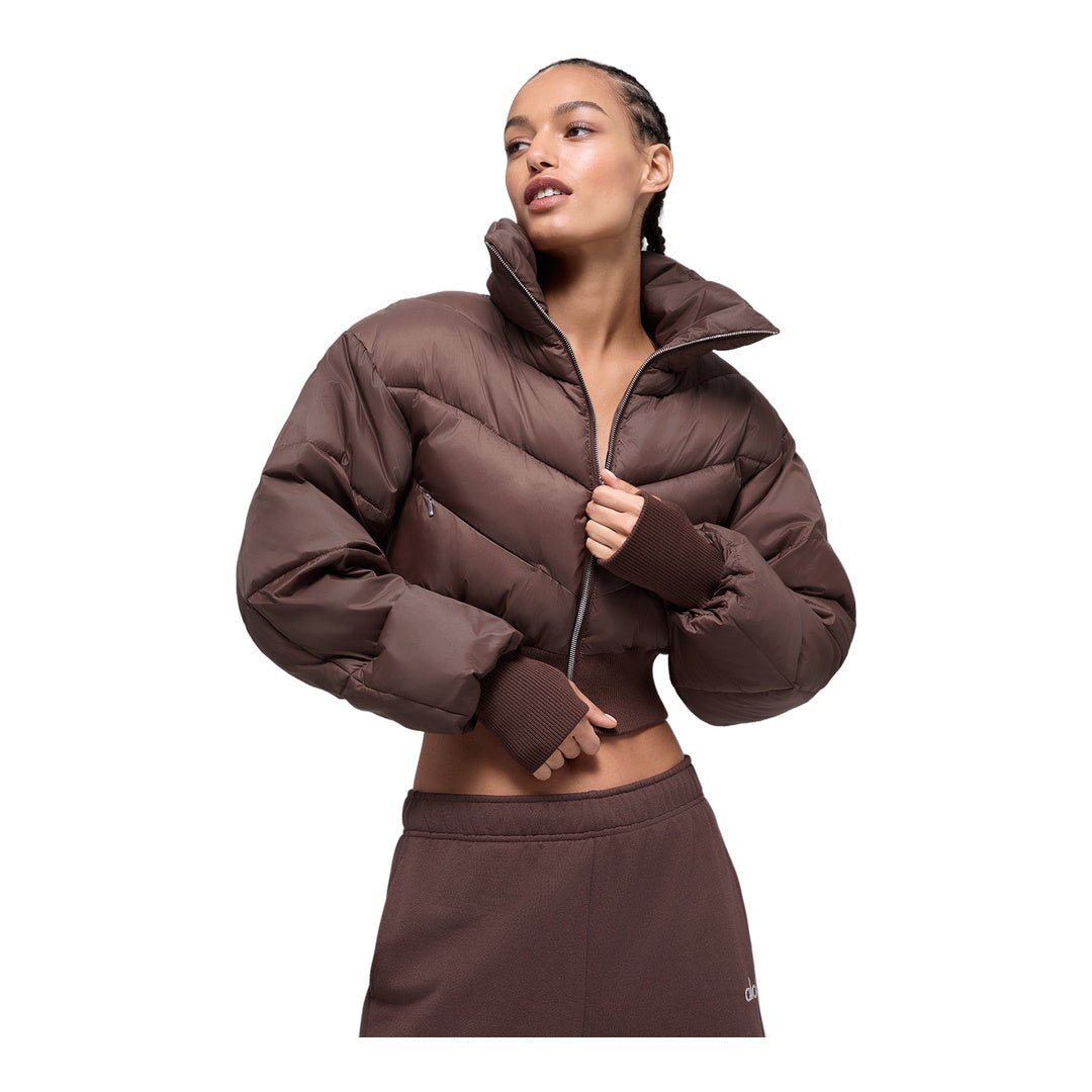 alo Cropped Atmosphere Puffer - Brownstone
