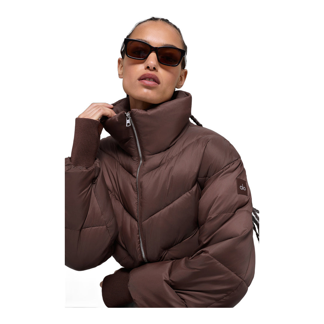 alo Cropped Atmosphere Puffer - Brownstone