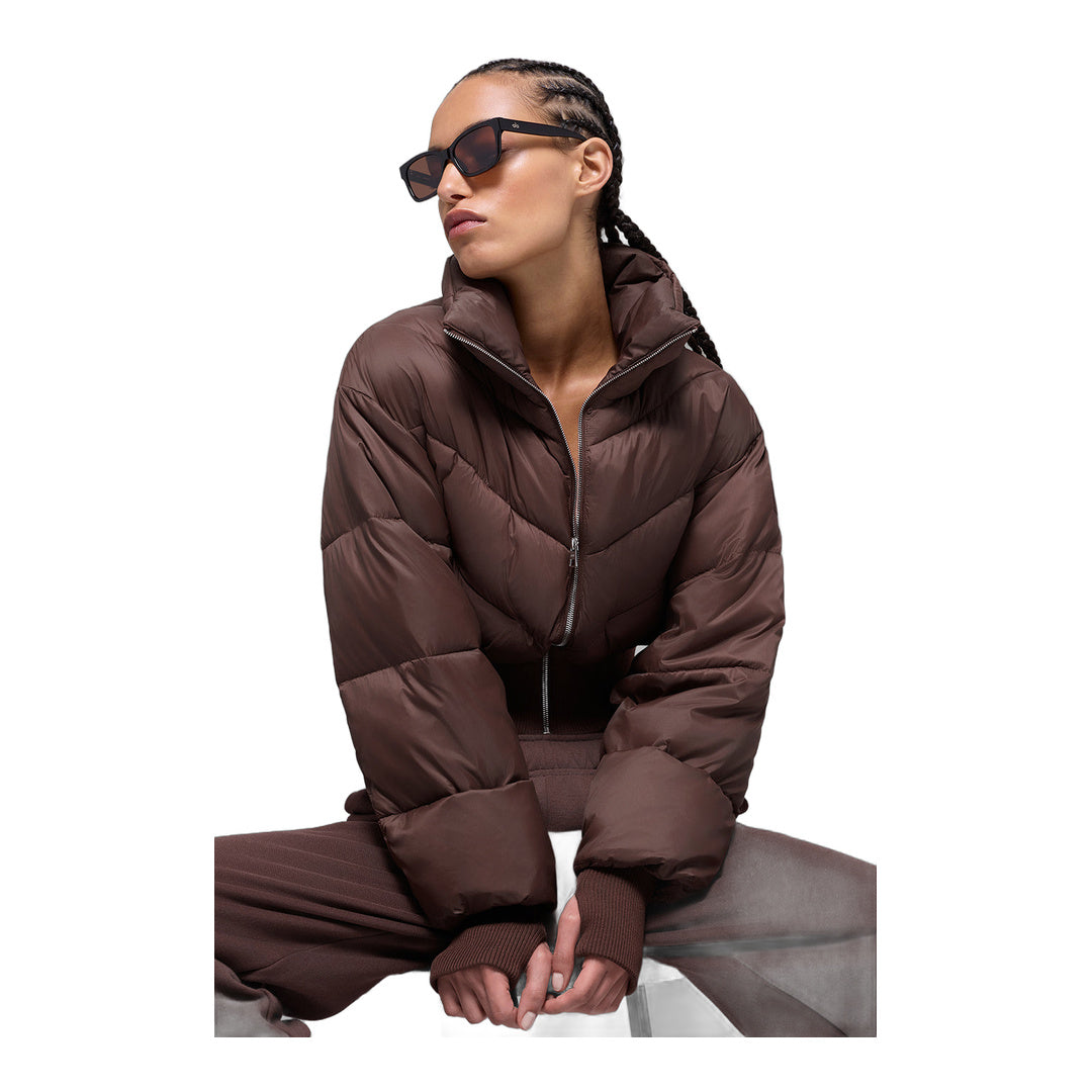 alo Cropped Atmosphere Puffer - Brownstone