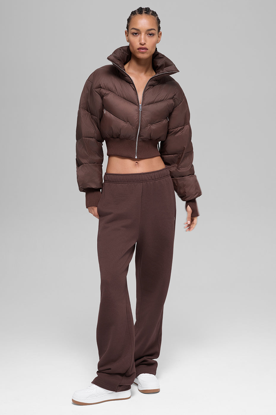 alo Cropped Atmosphere Puffer - Brownstone