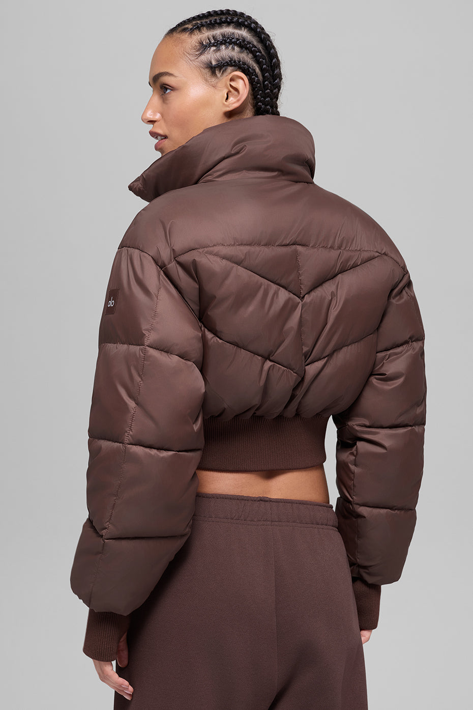alo Cropped Atmosphere Puffer - Brownstone
