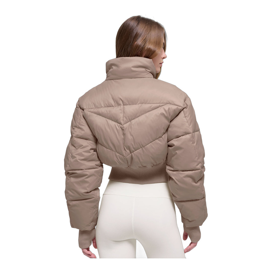 alo Cropped Atmosphere Puffer - Chai Latte
