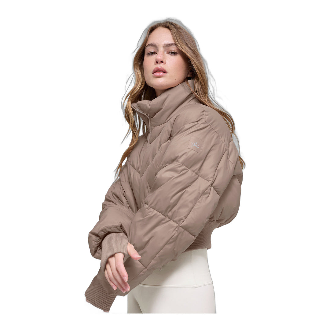 alo Cropped Atmosphere Puffer - Chai Latte