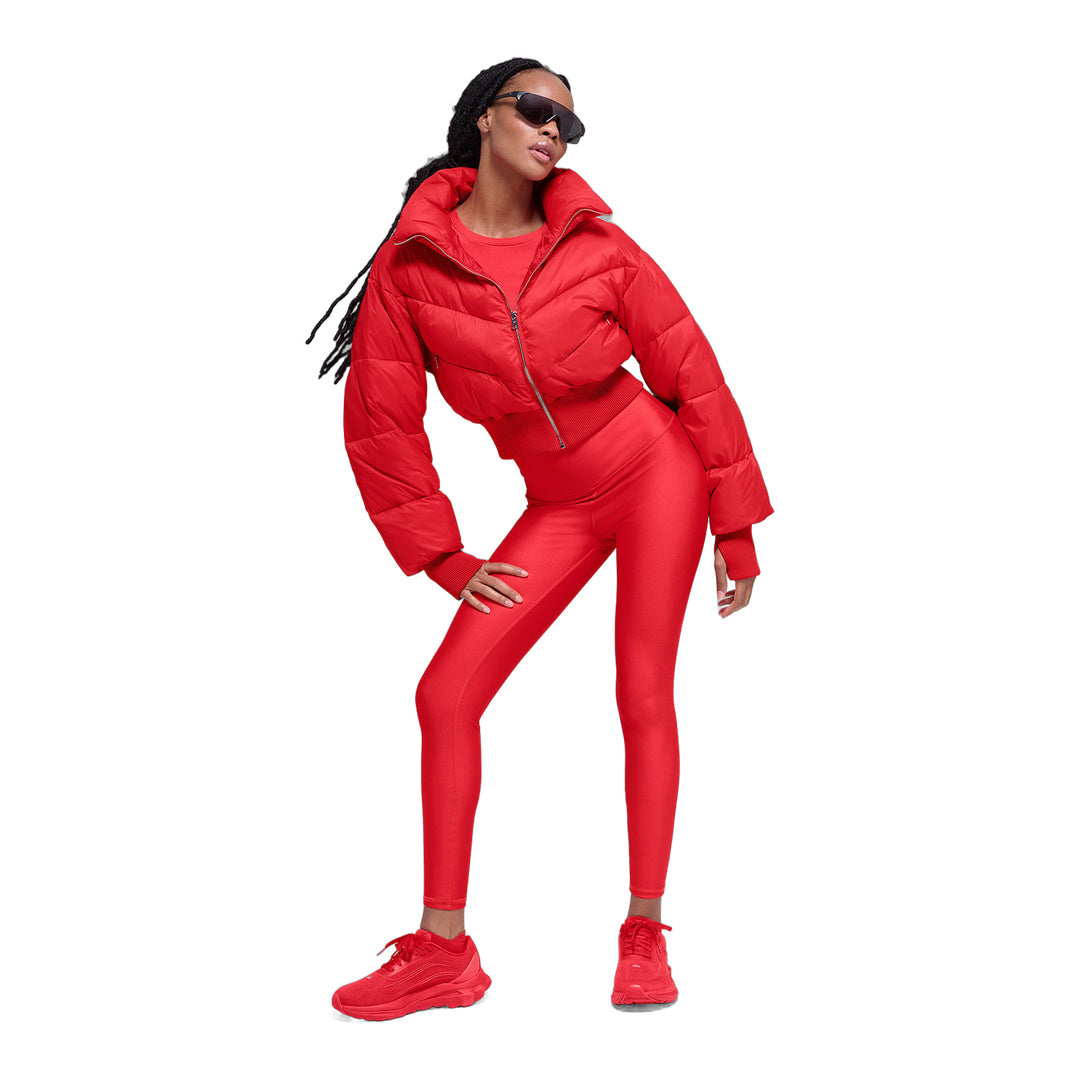 alo Cropped Atmosphere Puffer - Bright Red