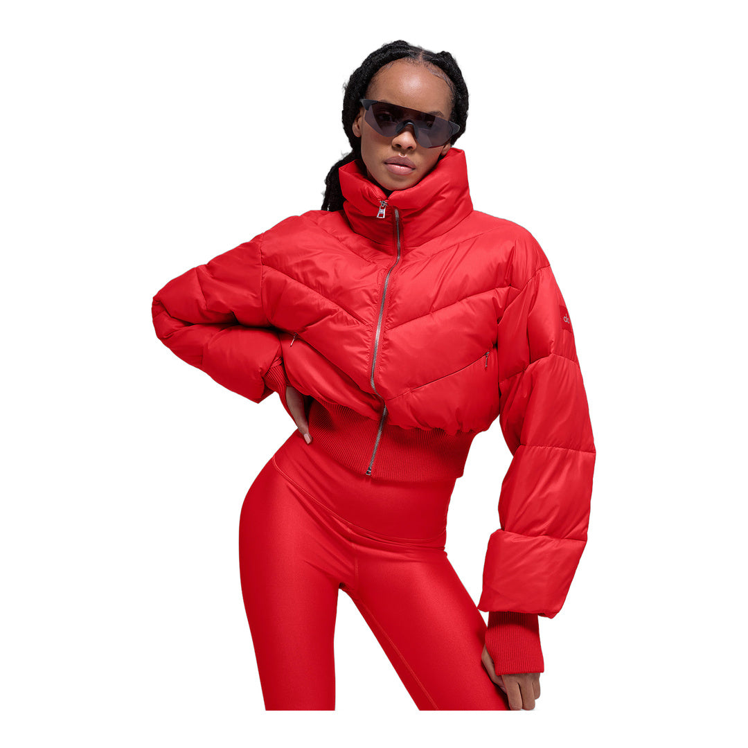 alo Cropped Atmosphere Puffer - Bright Red