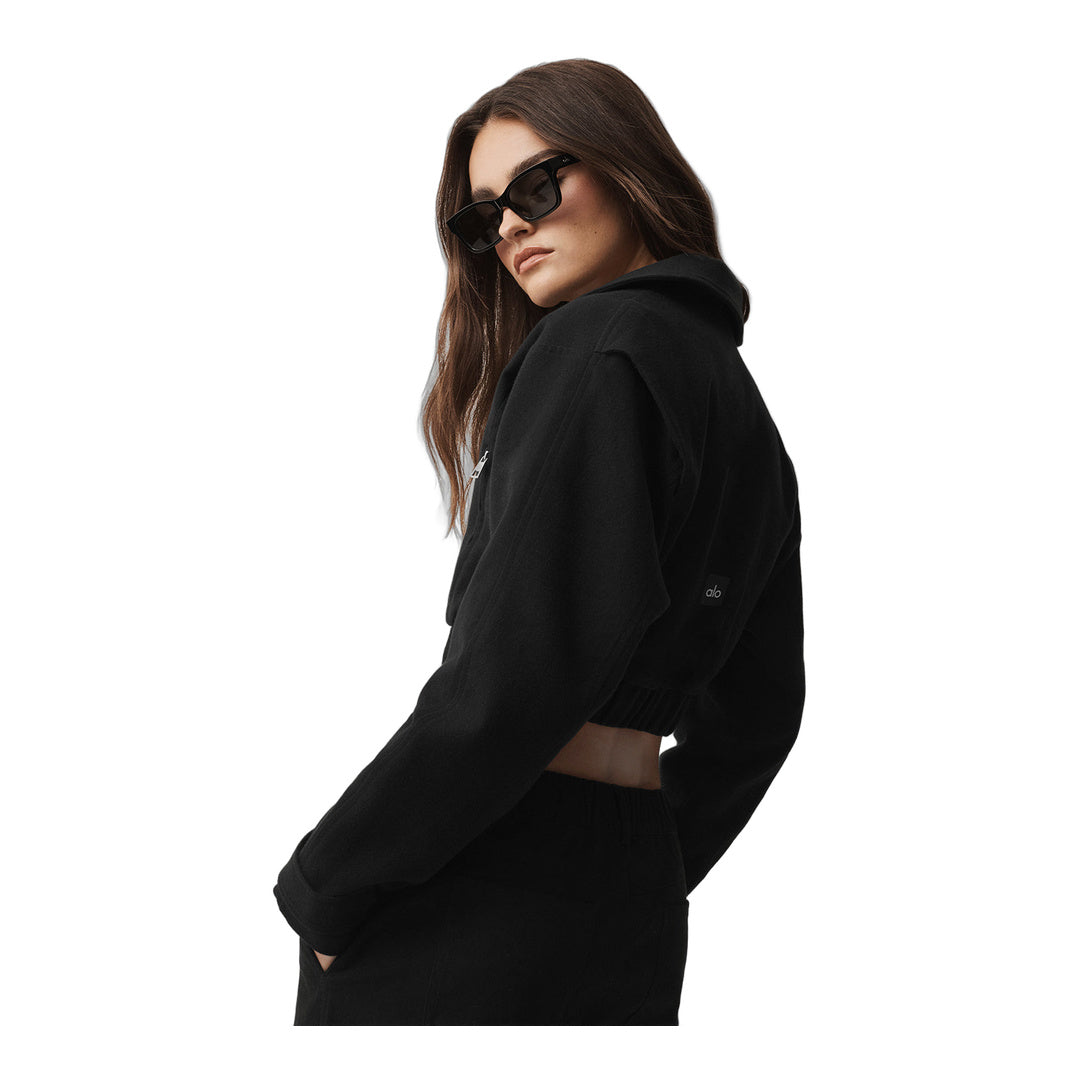 alo Cropped Cosmopolitan Jacket - Black