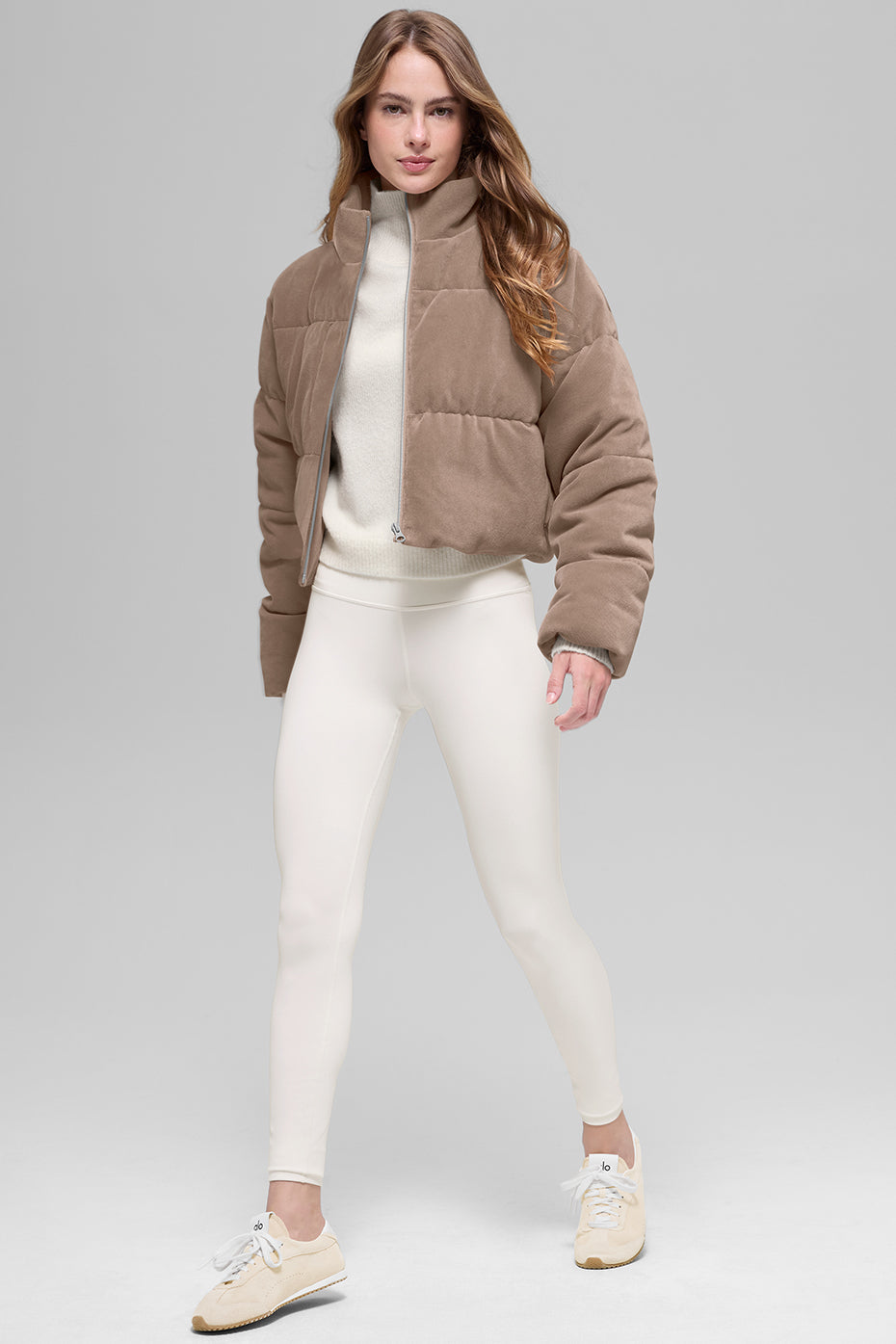 alo Micro Corduroy Dreamy Puffer - Chai Latte