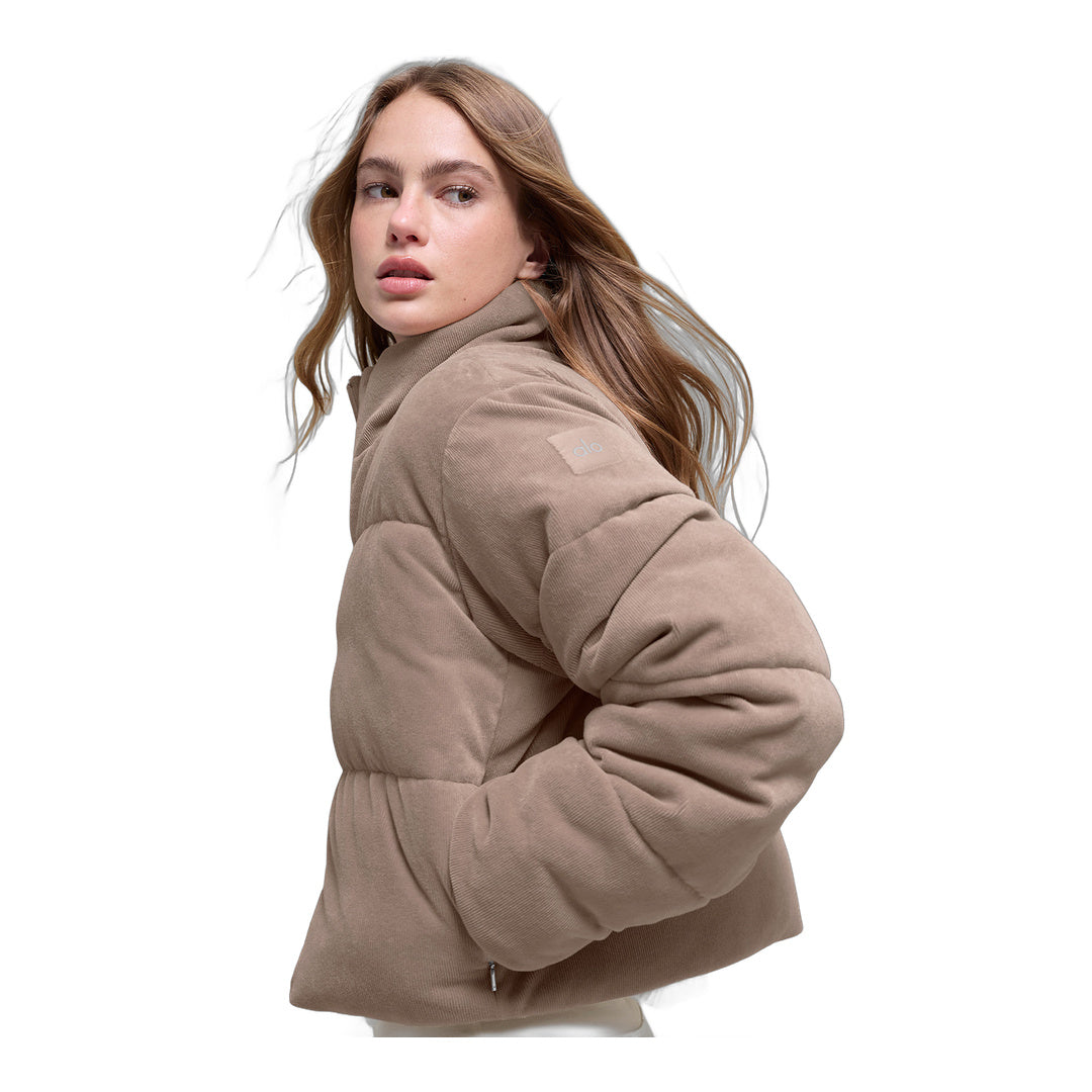alo Micro Corduroy Dreamy Puffer - Chai Latte