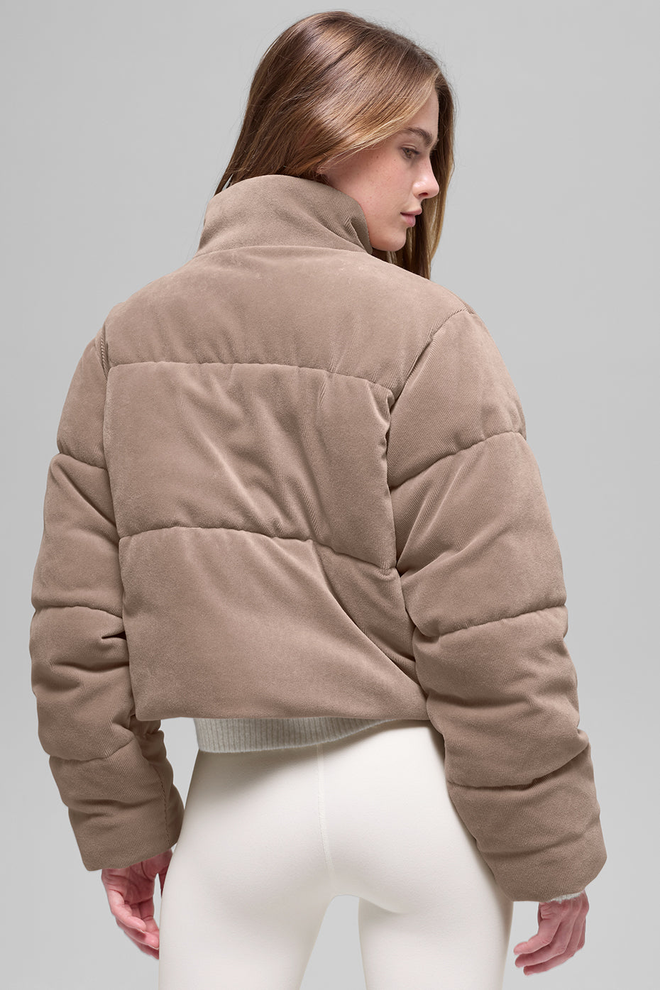alo Micro Corduroy Dreamy Puffer - Chai Latte