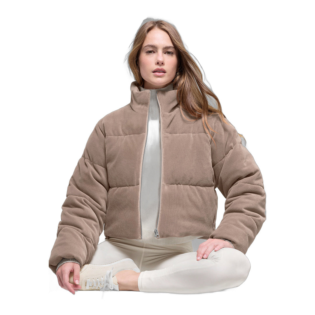 alo Micro Corduroy Dreamy Puffer - Chai Latte