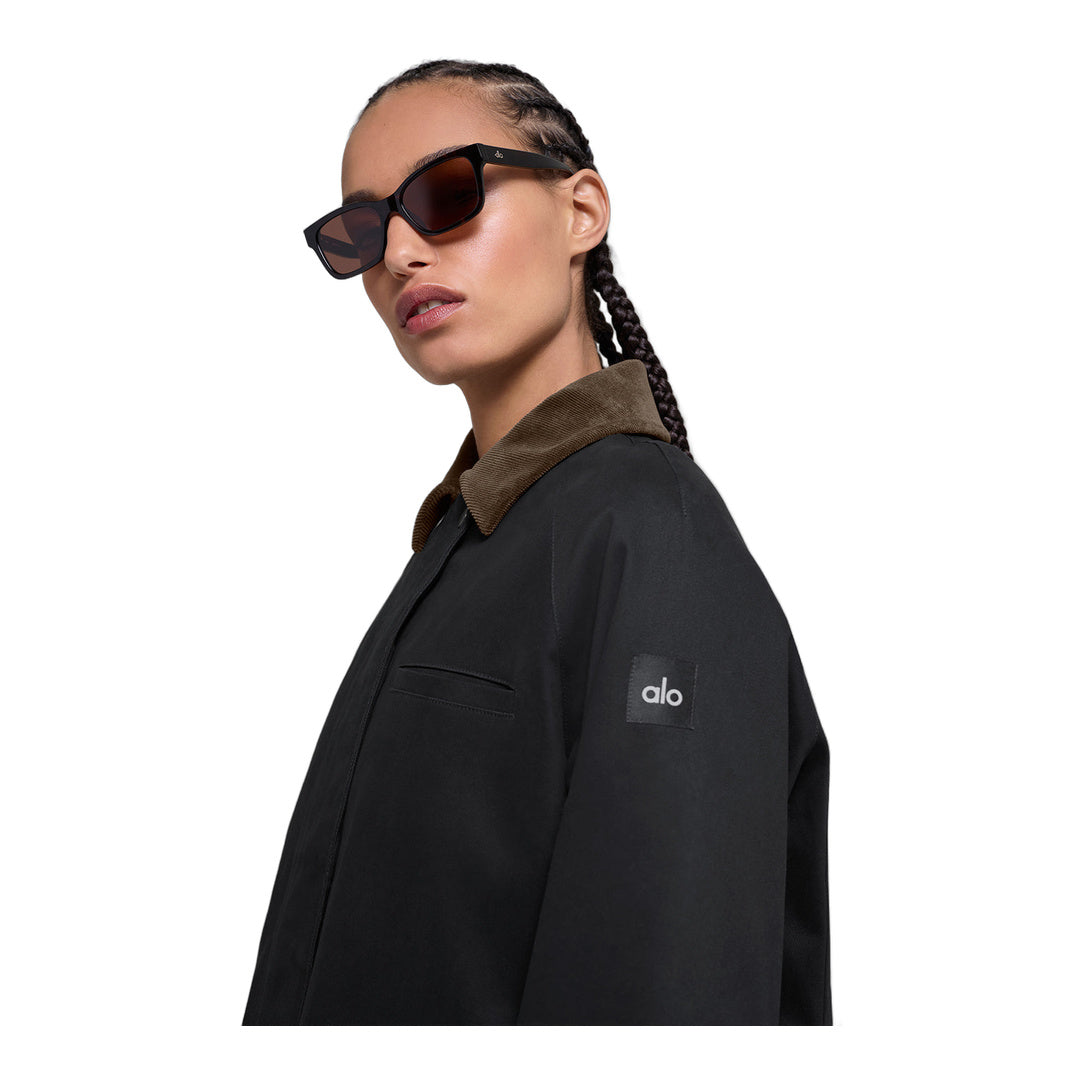 alo Twill Barn Jacket - Black/Espresso