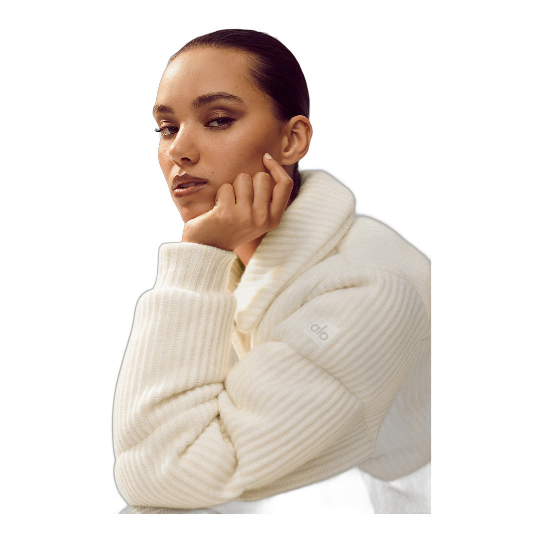 alo Cashmere Northstar Sweater Puffer - Ivory