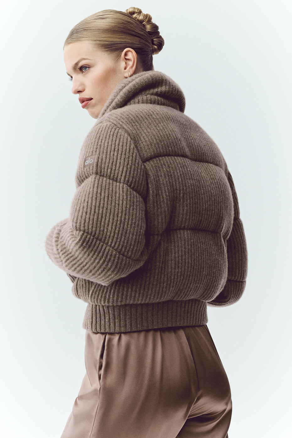 alo Cashmere Northstar Sweater Puffer - Alpine Cocoa Heather