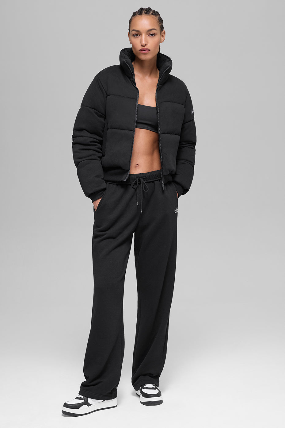 alo Sweatshirt Puffer - Black